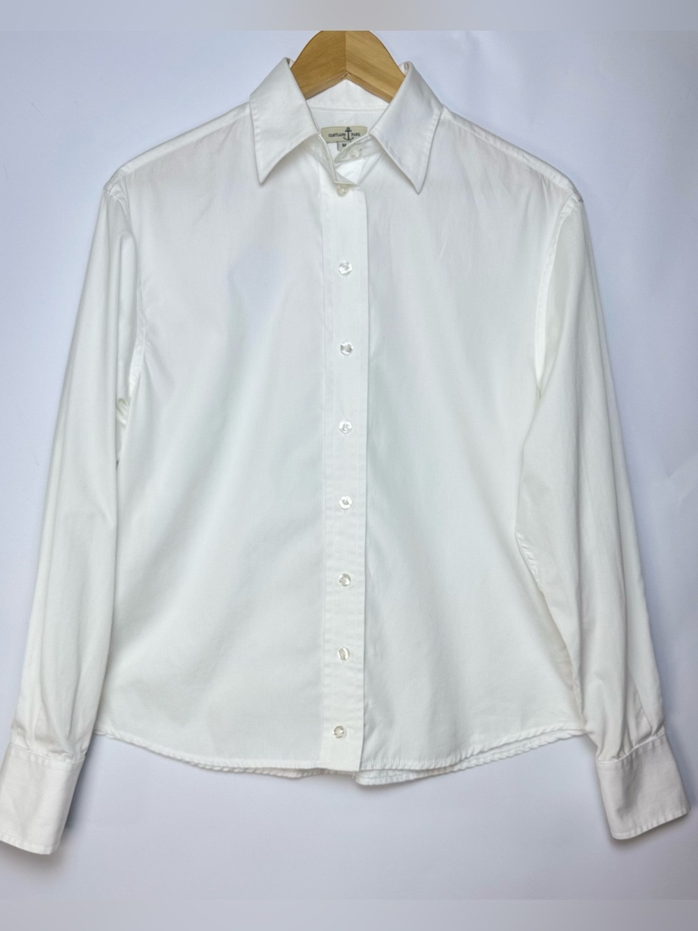 Cortland Park White Button Down Shirt Women’s M Preppy Blouse